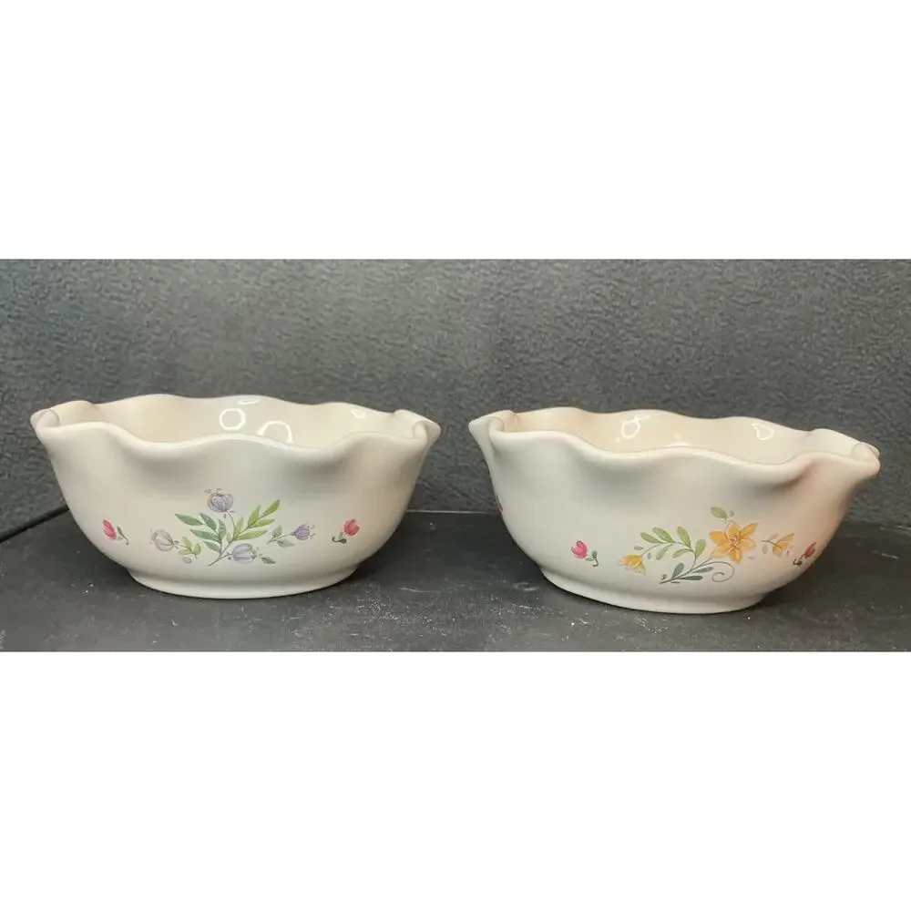Vintage Pfaltzgraff Stoneware Bowls Discontinued Meadow Lane